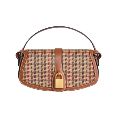 CELINE Tabou Сумка из ткани с коровьей кожей через плечо маленькая женская многоцветная