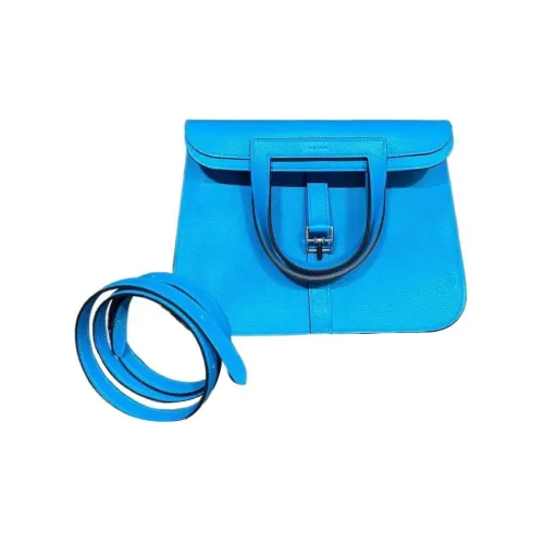 HERMES Halzan Evercolor Телячья кожа Horseshoe Сумка Сумка через плечо Сумка через плечо Женская 0F BLEU Frida Синий