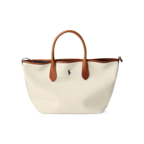 Polo Ralph Lauren Сумка из ткани среднего размера женская бежевая