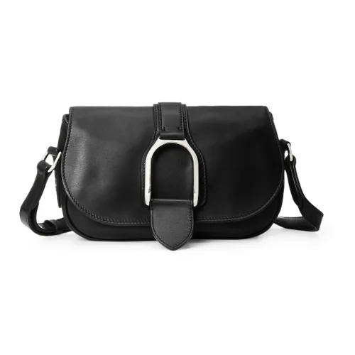 Polo Ralph Lauren Welington Коровья кожа Сумка через плечо Сумка на плечо Женская Черная