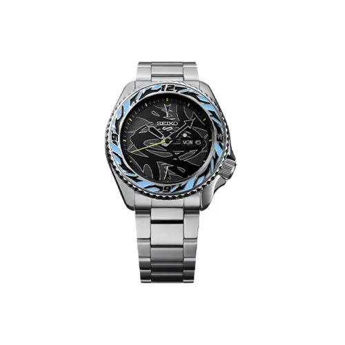 SEIKO Автоматический Механический Механизм Мужские часы SEIKO5 42,5 мм Черные