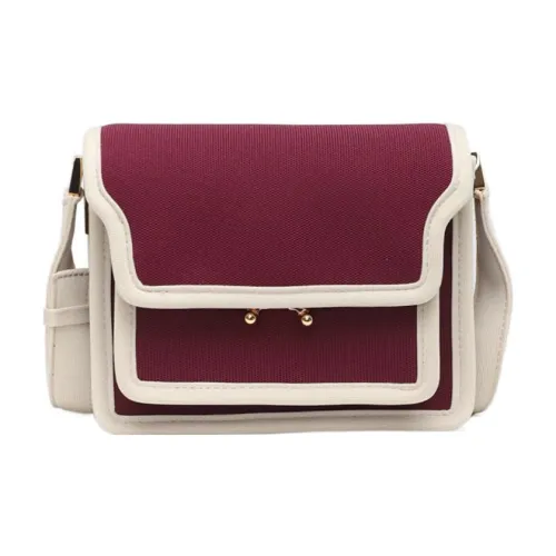 MARNI Основная часть Полиэстер Сумка через плечо Сумка на плечо Женская Сливовый