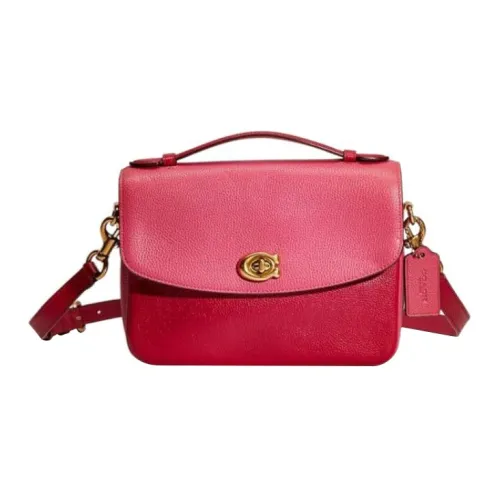 COACH Cassie Кожа Сумка через плечо Сумка Средний Женские Яркий Вишня Фиолетовый