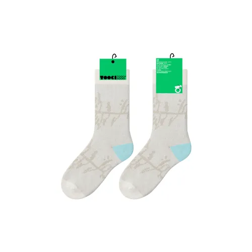 TOOCI 2 шт Экрю Унисекс Колено высокие Носки