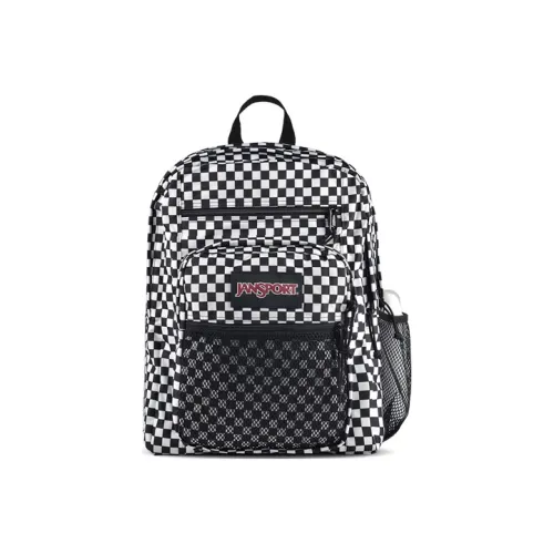 JanSport Полиэстер Рюкзак Средний Унисекс Черный Белый Клетка