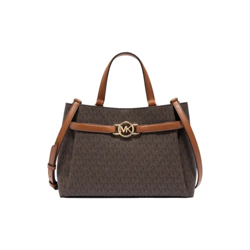 MICHAEL KORS Artificial Leather One Shoulder Bag Medium Women's Dark Brown Camel Brown