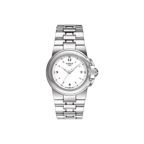 TISSOT Quartz Механизм Женские часы 30MM Белый циферблат Корпус из нержавеющей стали Ремешок из нержавеющей стали T080,210.11,017.00