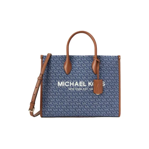 MICHAEL KORS Mirella Denim Tote Bag Shopping Bag Shoulder Bag Single Shoulder Bag Medium Women's Denim Blue