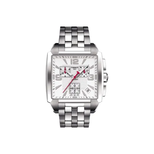 TISSOT Quartz Механизм Мужские часы Белый циферблат Ремешок из нержавеющей стали