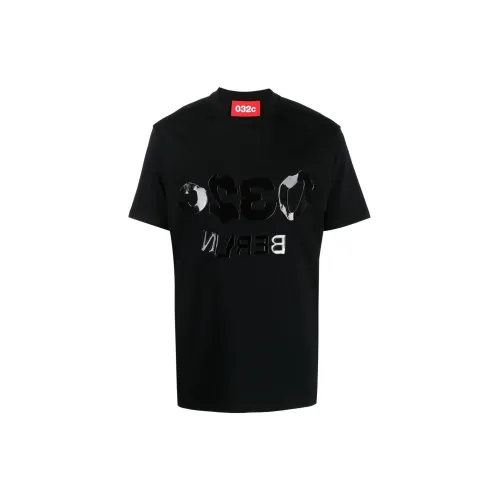 032c Черные Мужские T-рубашки