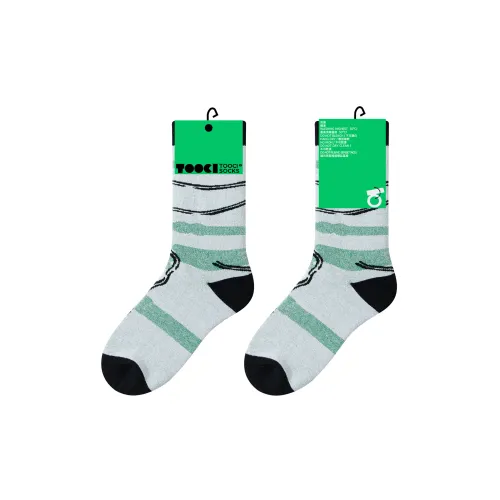 TOOCI 2 шт Бело-зеленый Унисекс MID Носки до икры