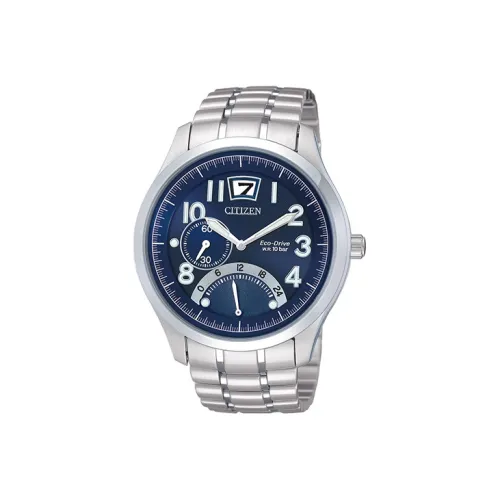 CITIZEN Ecology Drive Collection Светильник Кварцевый механизм Нержавеющая сталь Ремешок Часы 40 мм Мужские часы Синий циферблат