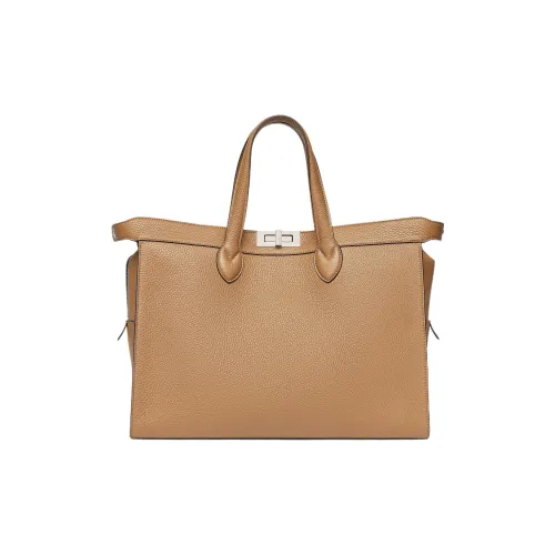 FENDI Peekaboo ISeeU Сумка через плечо из телячьей кожи мужская коричневая