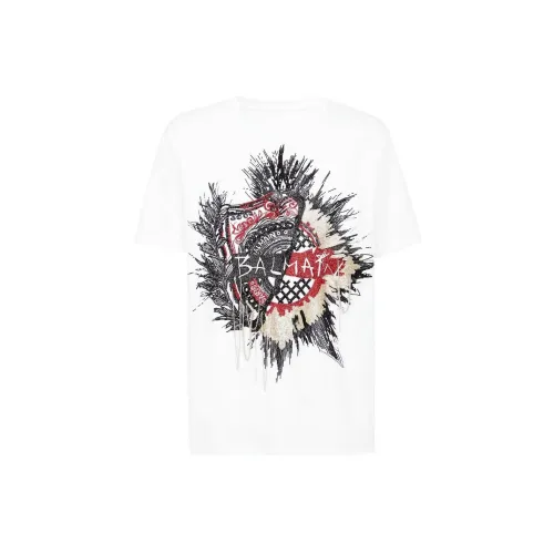 BALMAIN Белая Мужская T-рубашка