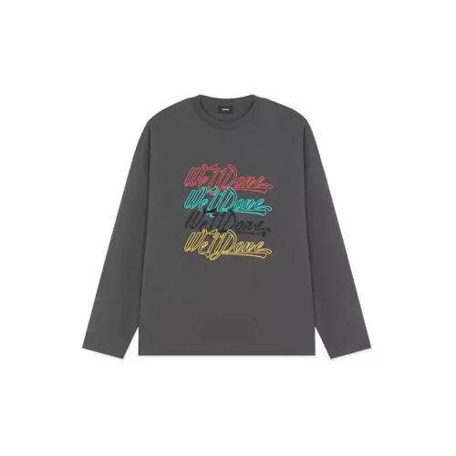 WE11DONE T-Shirt Унисекс Темно-Серый