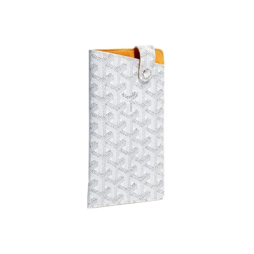 GOYARD Montmartre Холст и Кожа Чехол для телефона Большой Унисекс Белый