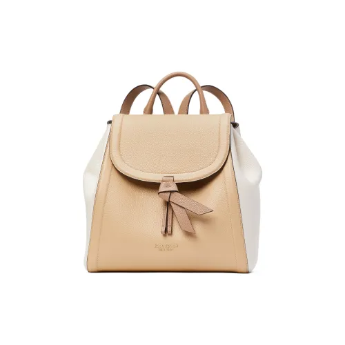 Kate Spade Knott Многоцветный Рюкзак из коровьей кожи средний женский теплый бежевый и белый