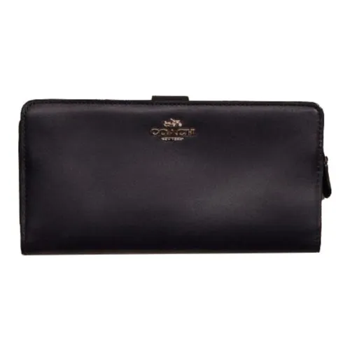COACH Skinny Wallet Телячья кожа Кошелек Мужской Черный