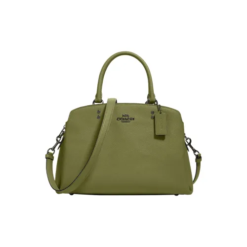 COACH Lillie Крестообразная текстура кожа через плечо сумка большая женская яшма