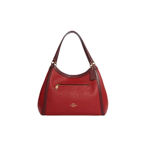 COACH Kristy Кожа Одно Плечо Сумка Большая Женская Красная