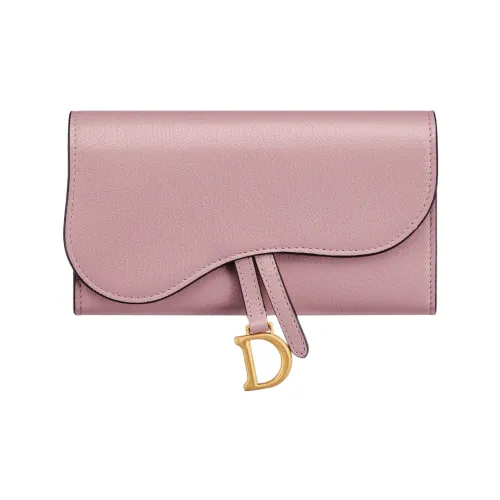 DIOR Кошелек из козьей кожи женский винтажный розовый