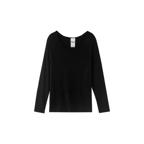 Koxuani Черные Женские Термофутболки