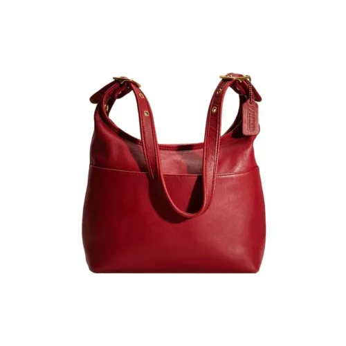 COACH Сумка-хобо из кожи сумка через плечо большая женская красная