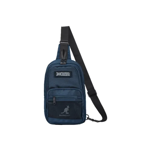 KANGOL Холст Через плечо Холст Сумка Слинг Сумка Средняя Унисекс Синий Черный