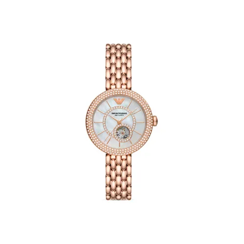 EMPORIO ARMANI Автоматический Механический Movement Женские Часы Ferris Wheel Baby's Breath Series 34 мм Жемчужная Раковина Цвет