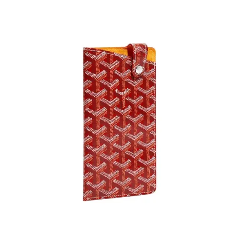 GOYARD Montmartre Холст и Кожа Чехол для телефона Большой Унисекс Красный