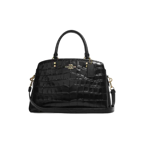 COACH Lillie Крокодиловый узор Тисненая кожа Сумка-купол Сумка через плечо Сумка Большая Женская