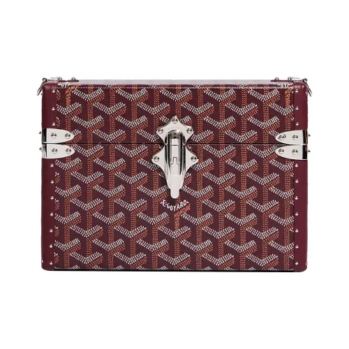 GOYARD Cassette Холст с кожей Комбинированный Основная часть Твердый Чехол Сумка Сумка через плечо Унисекс Бургунди