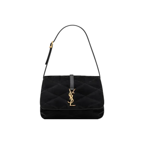 SAINT LAURENT Лакированная поверхность холст овечья кожа сумка на плечо сумка сумка через плечо женская черный