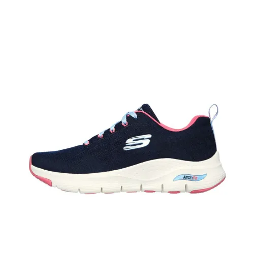 Skechers Arch Fit Low Топ Спортивная Повседневная Обувь Женская Темно-Синий