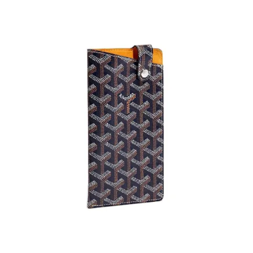 GOYARD Montmartre Холст и Кожа Чехол для телефона Большой Унисекс Морской Синий