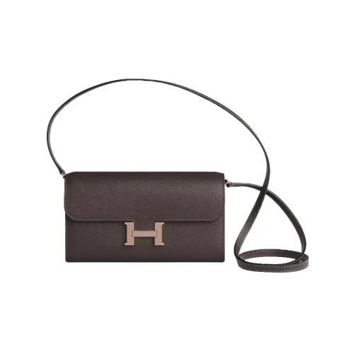 HERMES Constance To Go Эпсомская кожа Ручная сумка через плечо кошелек стандартный женский 46 цвет эбеновый