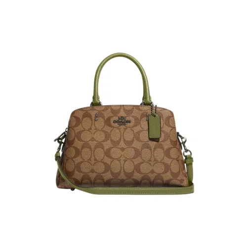 Coach Lillie Холст с покрытием и гладкая кожа детали сумка через плечо сумка мини женская