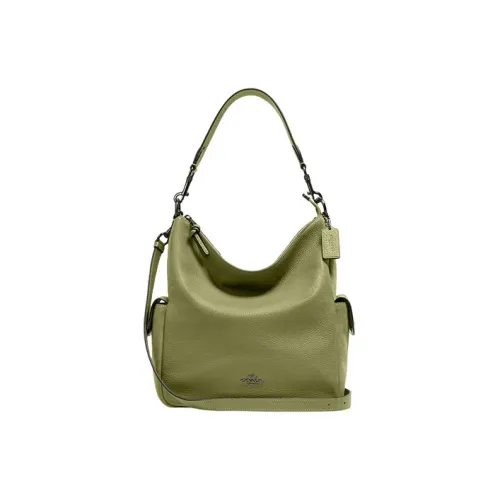 COACH Pennie GRAIN LEATHER с замшей Сумка-ведро Сумка через плечо Сумка Большая Женская Яшма