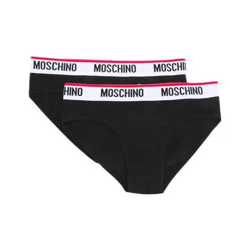 MOSCHINO 2 пачки черные мужские трусы-бикини