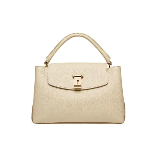 BALLY Телячья кожа Ручка Сумка Сумка через плечо Сумка Маленькая Женская Светлый Бежевый