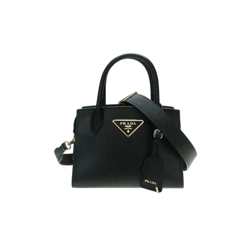 PRADA Saffiano Телячья кожа Сумка Сумка через плечо Сумка через плечо Маленькая Женская Черная