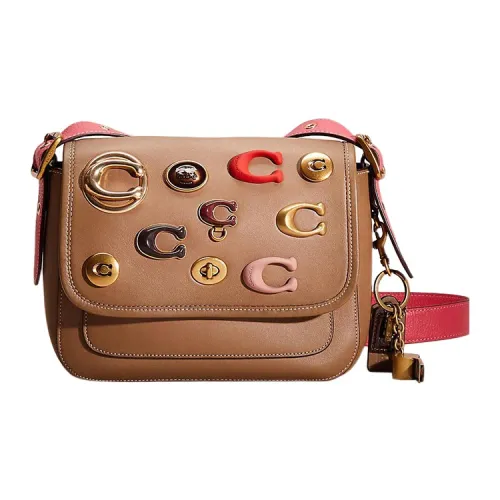 Coach Rambler Перчаточная дубленая кожа Сумка через плечо Маленькая женская сумка на плечо