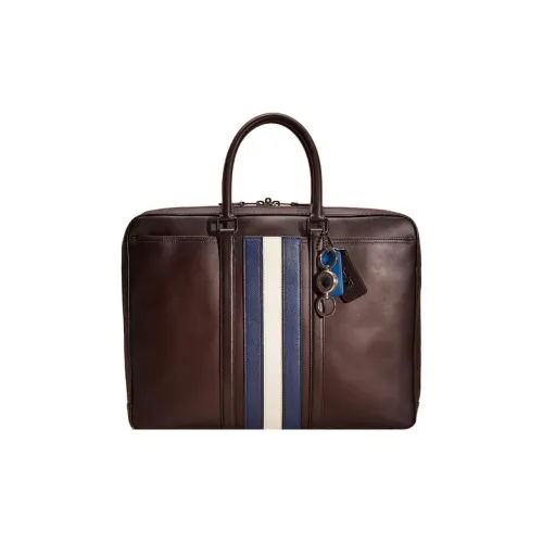 COACH Metropolitan Кожа Доска Сумка через плечо Сумка Большая Мужская Красно-коричневая