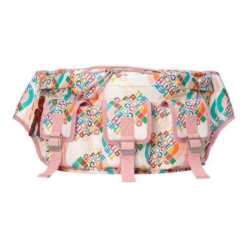 GUCCI The North Face Коллаборация Нейлоновая Сумка через плечо Слинг-сумка Сумка на пояс Большая Мужская Белая Розовая