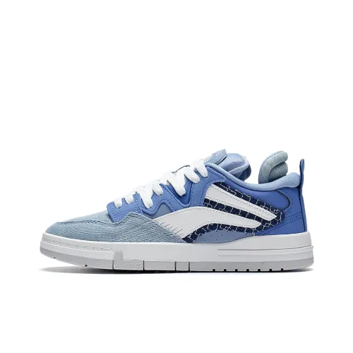 LINING Wei Wu PRO Легкий и Износостойкий Низкий Топ Скейтборд Кроссовки Женские Jiang Аква-Синий