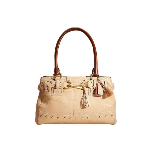 COACH Hamptons Кожа Сумка Сумка через плечо Женская Пустынно-желтая