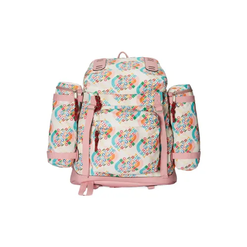 GUCCI The North Face Коллаборация Кожа Рюкзак Мужской Белый Розовый