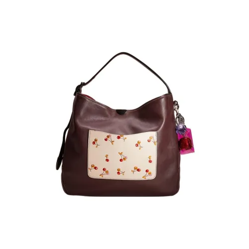 COACH Bedford Перчаточная дубленая кожа Тоут Сумка Сумка для покупок Сумка Сумка через плечо Женская Бычья кровь Красный Экрю