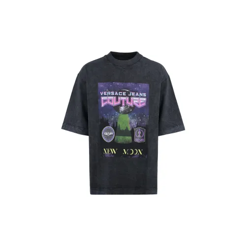 VERSACE JEANS COUTURE Мужские черные футболки