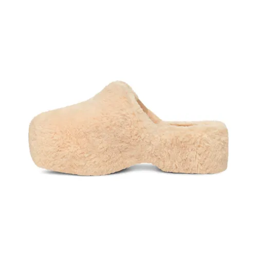 UGG Нет Особенный Эффект Домашние тапочки Женские Натуральный белый цвет